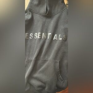 Essentials Jet Black Hoodie